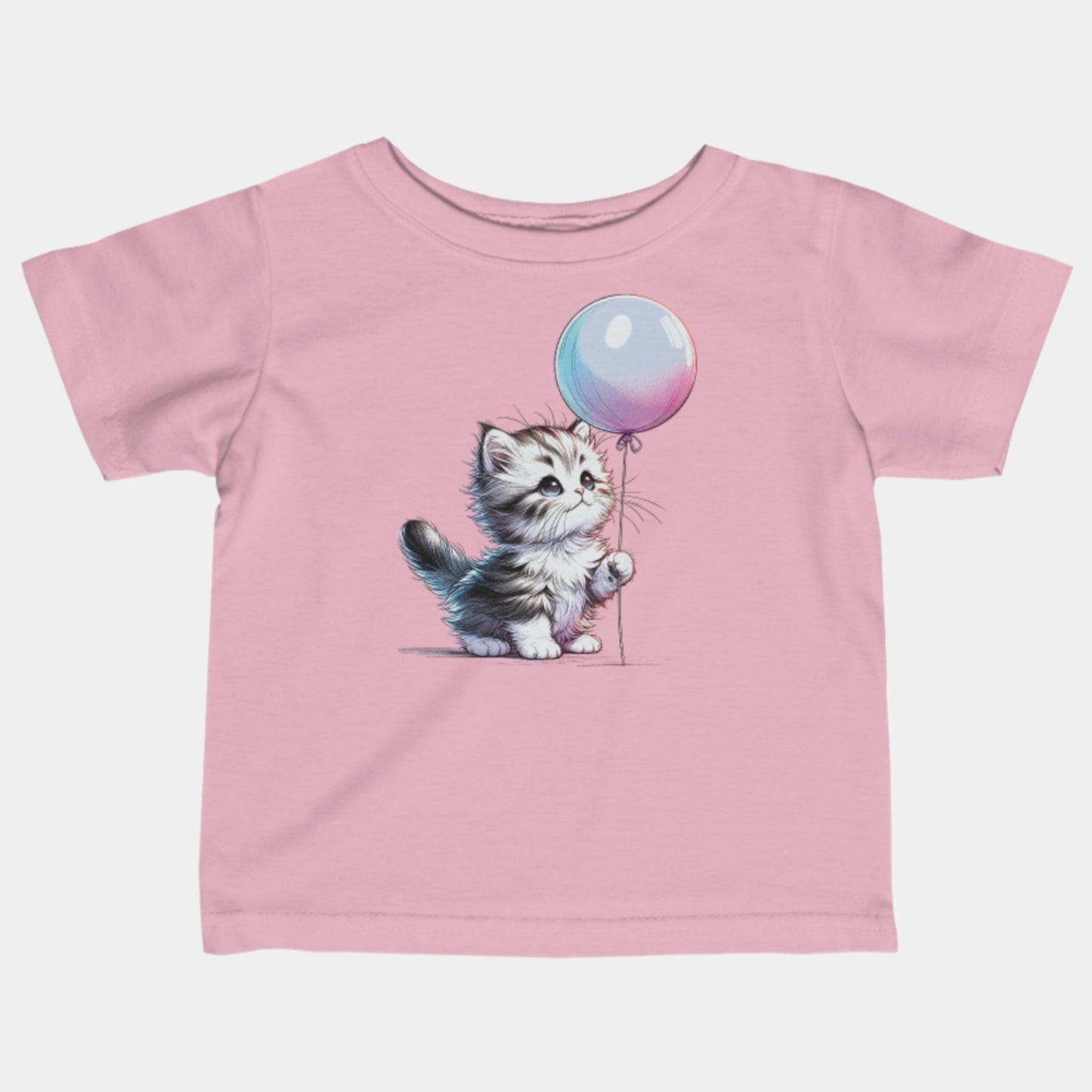 Kitten & Balloon Baby Tee