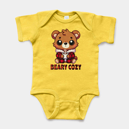 'Beary Cozy' Baby Short Sleeve Bodysuit