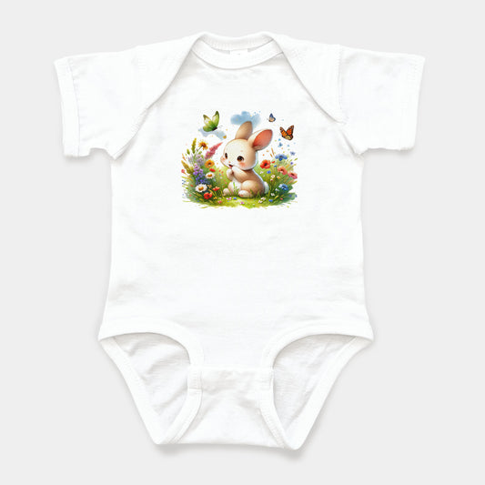 Bunny Among Blossoms Short Sleeve Bodysuit