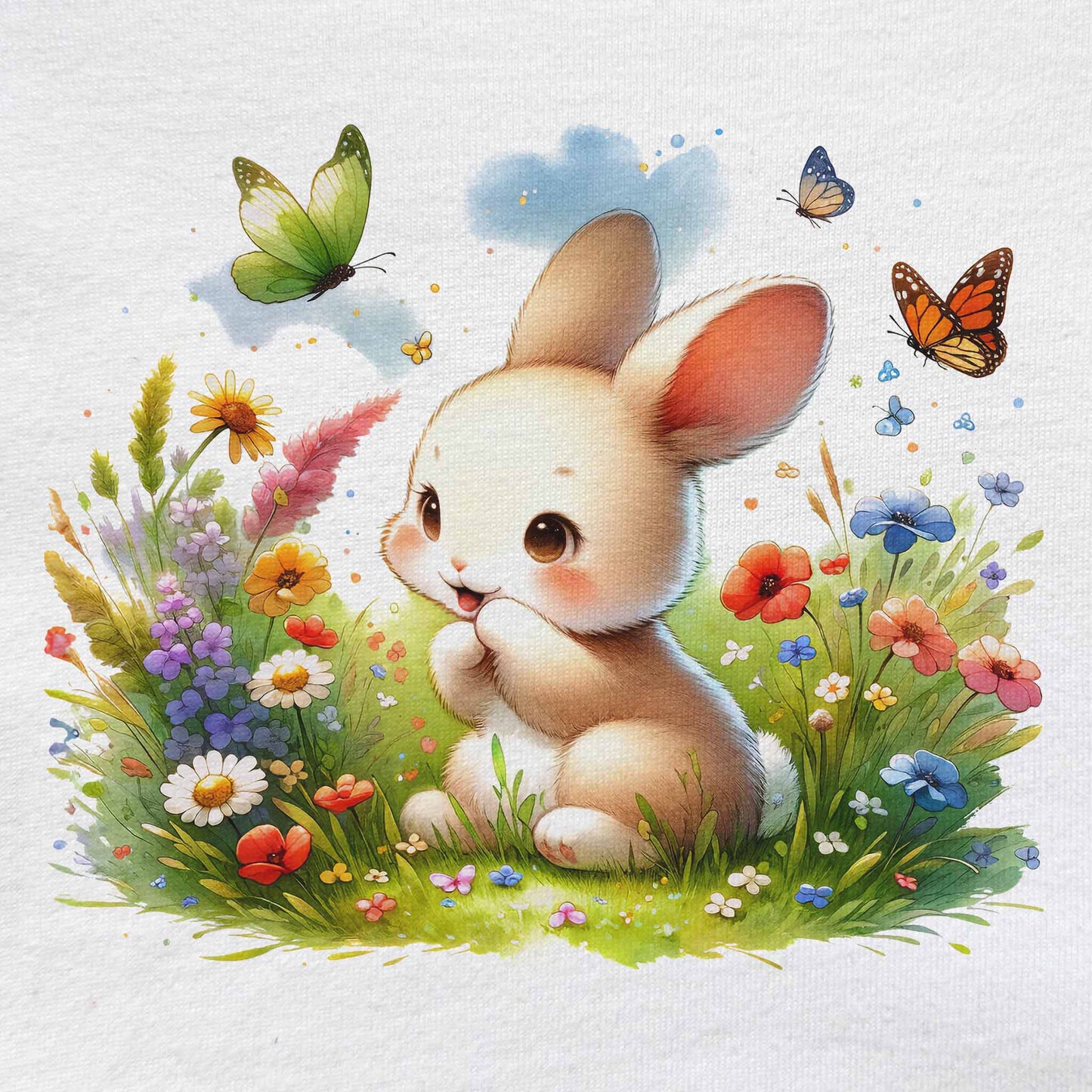 Bunny Among Blossoms Baby Tee