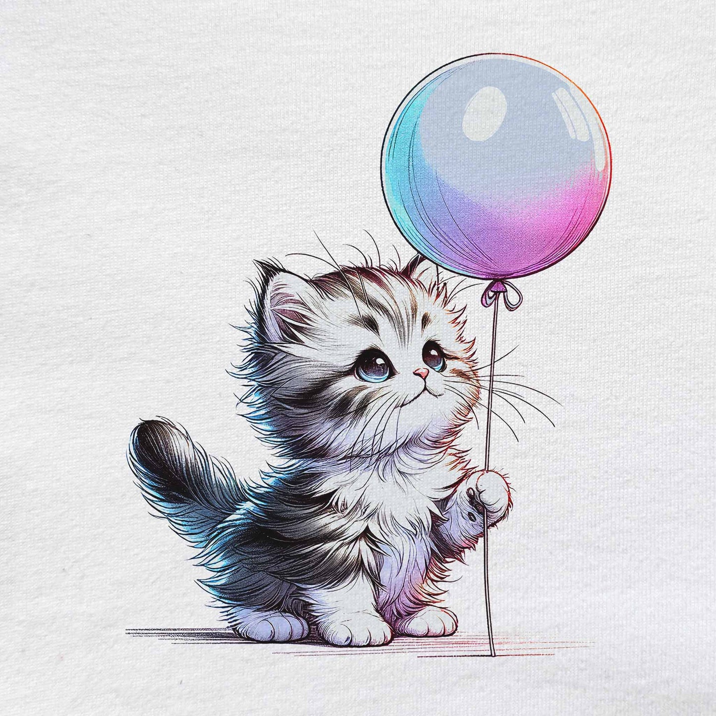 Kitten & Balloon Baby Tee