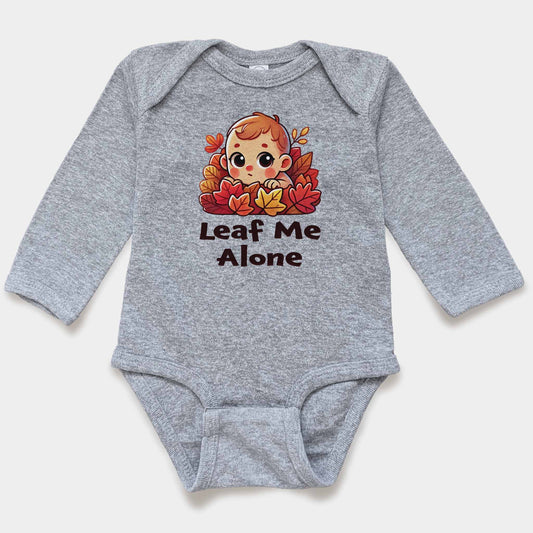 'Leaf Me Alone' Baby Long Sleeve Bodysuit