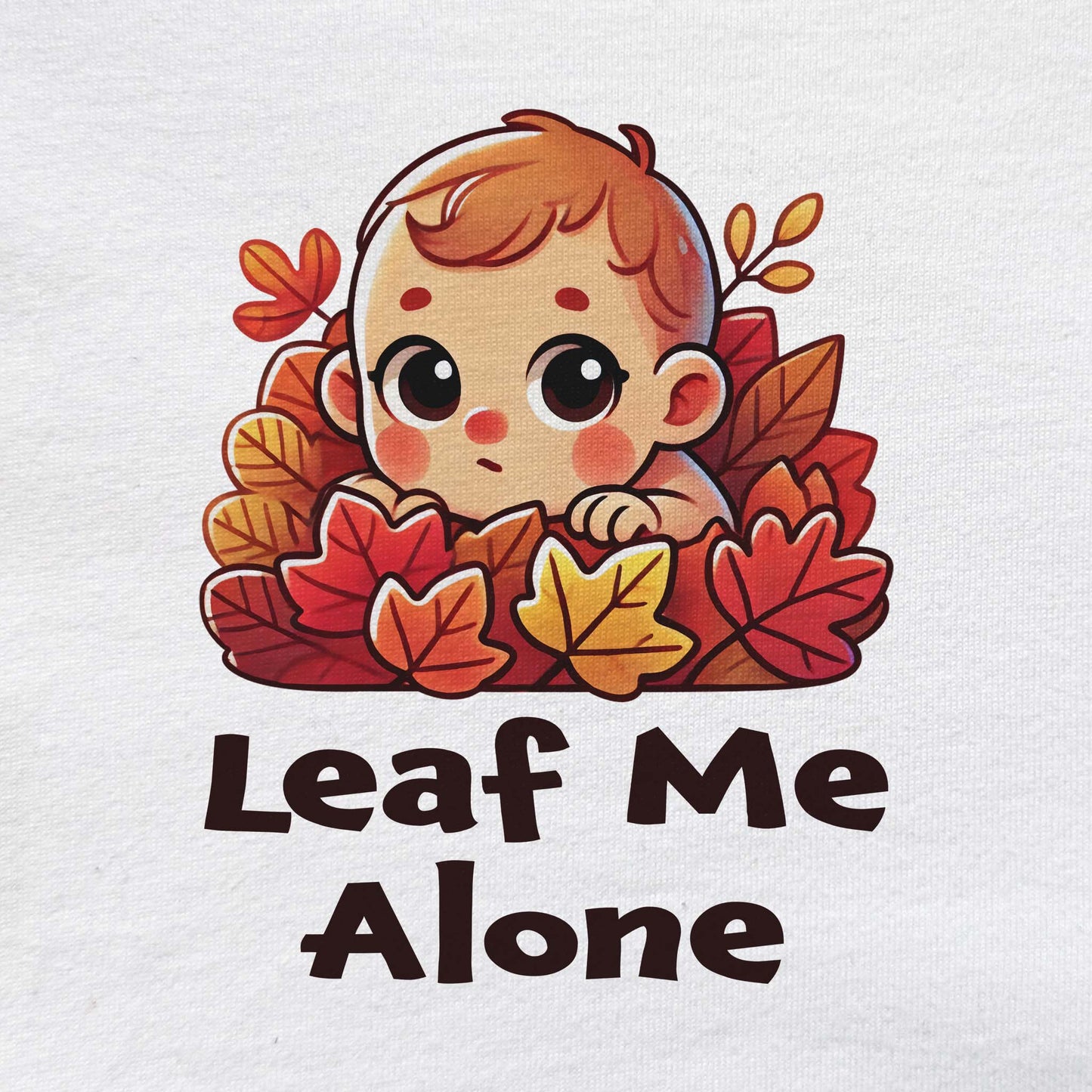 'Leaf Me Alone' Baby Short Sleeve Bodysuit