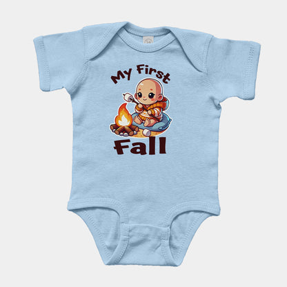 'My First Fall' Short Sleeve Bodysuit