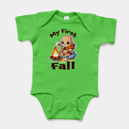 'My First Fall' Short Sleeve Bodysuit