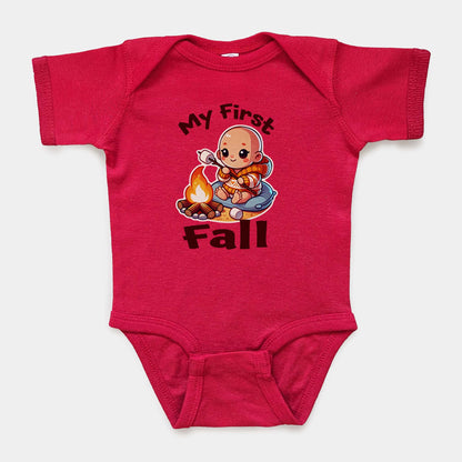 'My First Fall' Short Sleeve Bodysuit