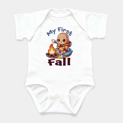 'My First Fall' Short Sleeve Bodysuit