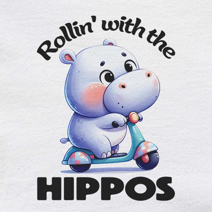 'Rollin' with the Hippos' Short Sleeve Bodysuit