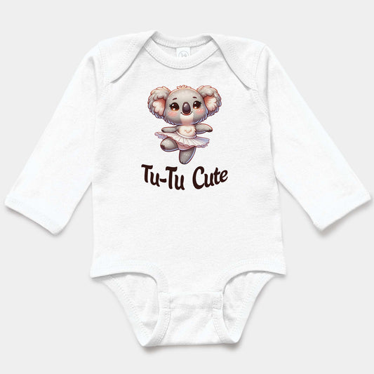 'Tu-Tu Cute' Long Sleeve Bodysuit